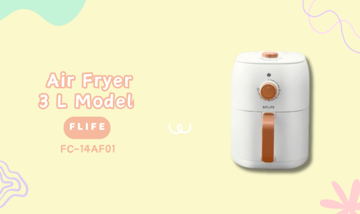 FLiFE Air Fryer FC-14AF01 dengan kapasitas besar 3.0L mampu membantu anda untuk membuat makanan lebih sehat tanpa minyak. Dengan desain yang elegan, kontrol knop dan warna putih dan rose gold elegan, membuat tampilan Air Fryer FLiFE lebih indah.