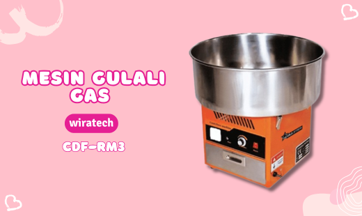 Mesin Gulali Gas CDF-RM3 bergaransi resmi dengan harga termurah dan sparepart terlengkap. Mesin Gulali Gas CDF-RM3 ini memiliki Power: 80 Watt Output: 2 pieces/minute. Serta Weight: 13 kg. Segera hubungi kami untuk jenis & tipe mesin yang anda cari. Mesin Gulali ialah mesin yang digunakan untuk membuat manisan gula atau gula kapas yang bisa dijadikan salah satu produk yang dijual ke pasaran dengan aneka kreasi dan rasa. Alat tersebut memiliki prinsip kerja yang hampir sama dengan sistem termos. Mesin gulali ini kami tawarkan memiliki spesifikasi pilihan dan terbaru. Di samping menggunakan energi gas sebagai sumber pemanas utama, mesin ini juga memiliki tenaga listrik sebagai energi penggerak. Kelistrikan ini bekerja menggunakan daya sebesar 80 watt dengan estimasi output tersebut dapat menghasilan 2 pieces gulali setiap menitnya. Mesin ini mempunyai dimensi yang cukup kompak yakni, 53 x 53 x 42cm dengan bobot bersih 13Kg.